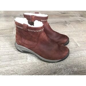 Merrell Encore 4 Ankle Women's 6.5 Snow Boots Zip Waterproof Rust Red J003830
